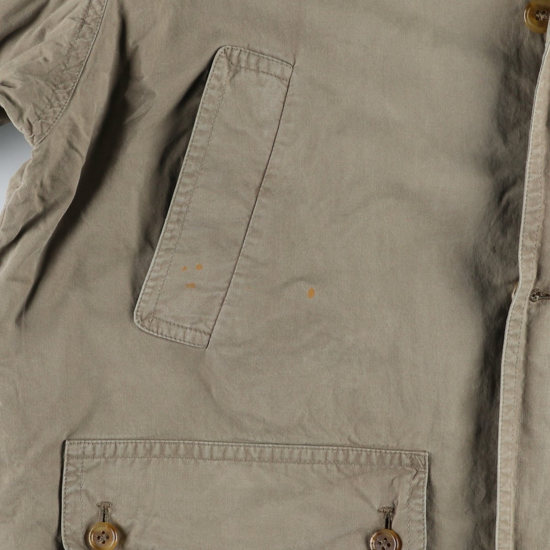 Burberry's 100% Cotton Jacket, Made in England, Men's Size XL (approx.) cotton Khaki type Vintage Second Hand