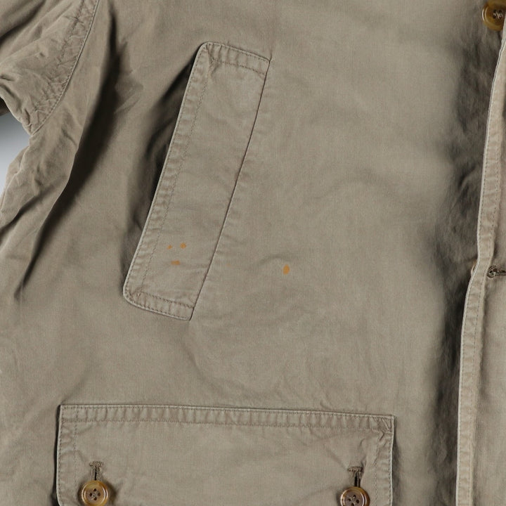 Burberry's 100% Cotton Jacket, Made in England, Men's Size XL (approx.) cotton Khaki type Vintage Second Hand