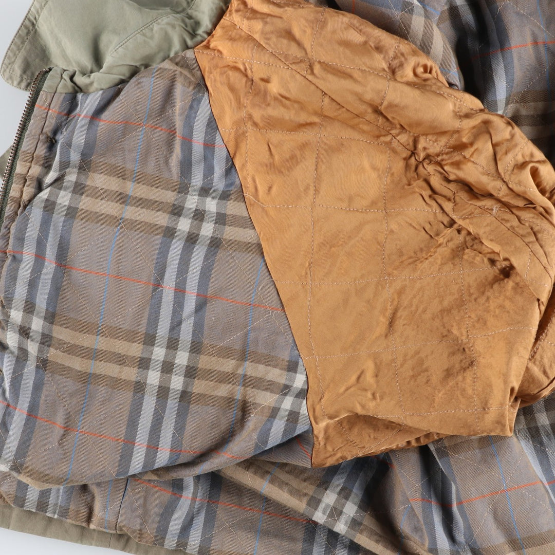 Burberry's 100% Cotton Jacket, Made in England, Men's Size XL (approx.) cotton Khaki type Vintage Second Hand