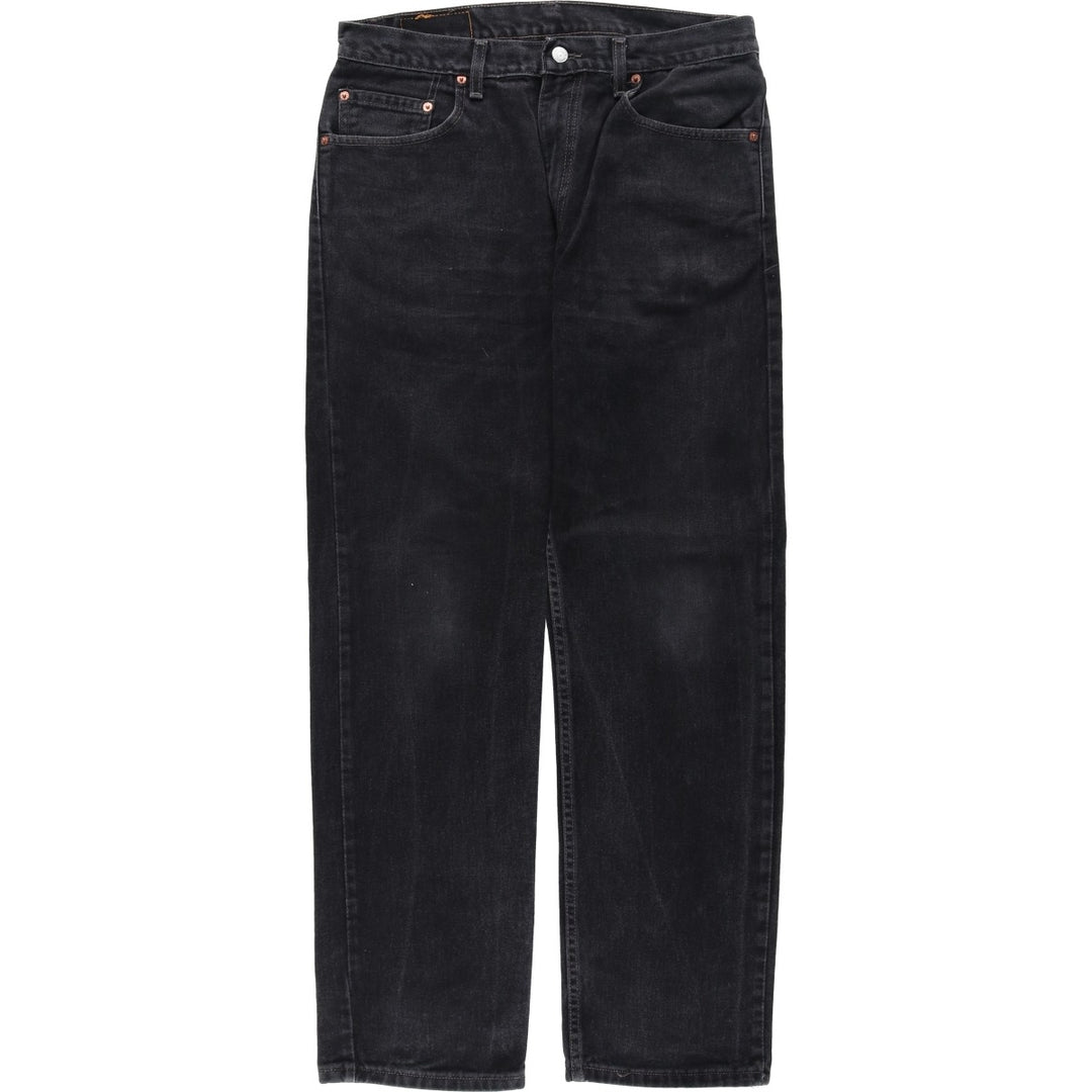 2000'S Levi's 505 Regular Fit Straight Leg Black Denim Tapered Denim Pants, Made in Canada, Men's Size W34 cotton black type Vintage Second Hand