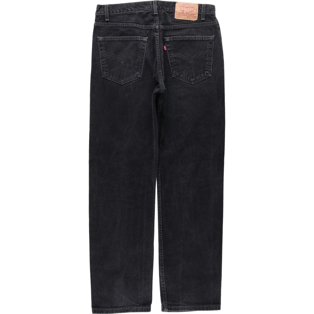 2000'S Levi's 505 Regular Fit Straight Leg Black Denim Tapered Denim Pants, Made in Canada, Men's Size W34 cotton black type Vintage Second Hand