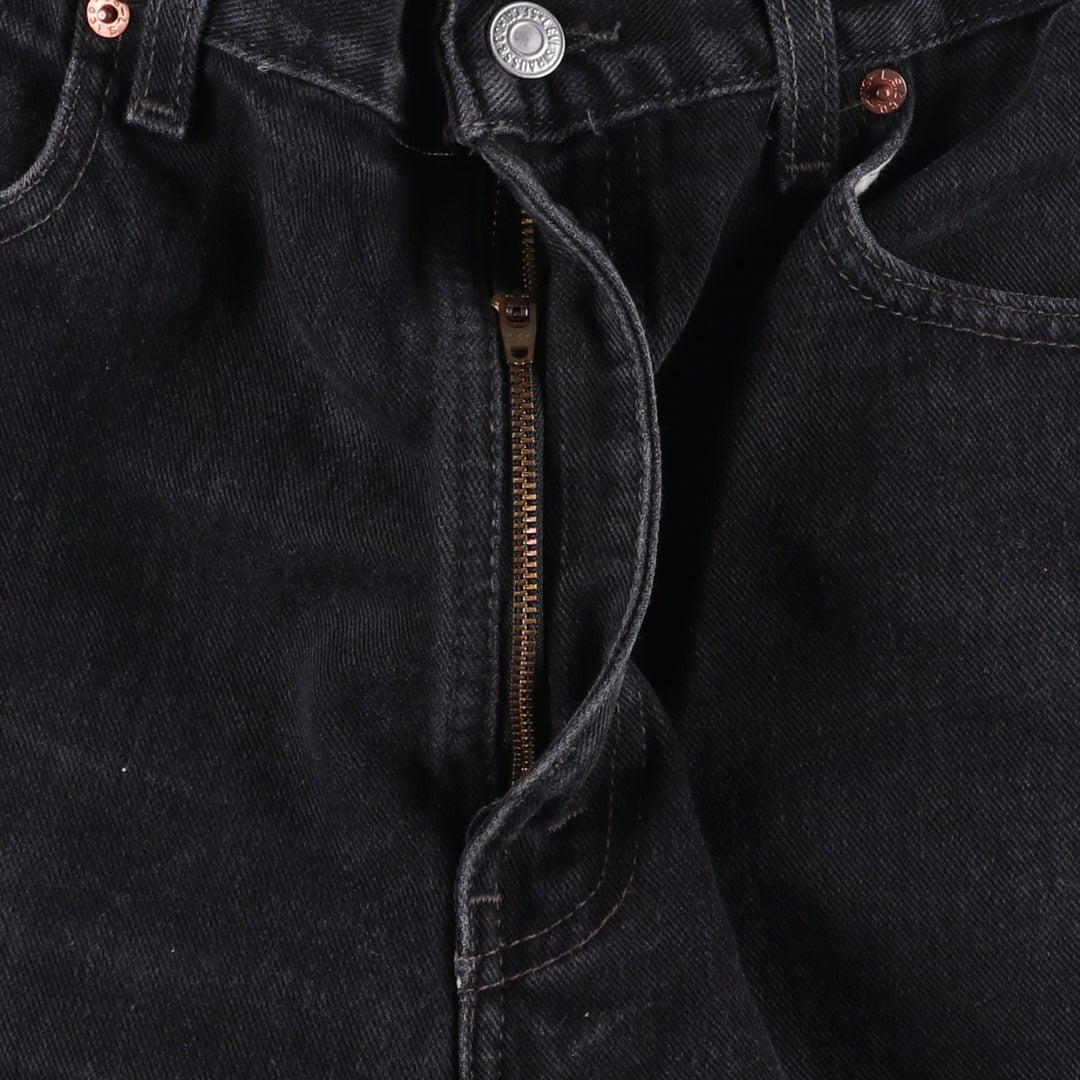 2000'S Levi's 505 Regular Fit Straight Leg Black Denim Tapered Denim Pants, Made in Canada, Men's Size W34 cotton black type Vintage Second Hand