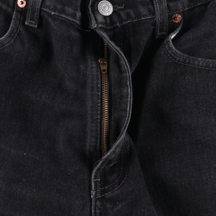 2000'S Levi's 505 Regular Fit Straight Leg Black Denim Tapered Denim Pants, Made in Canada, Men's Size W34 cotton black type Vintage Second Hand