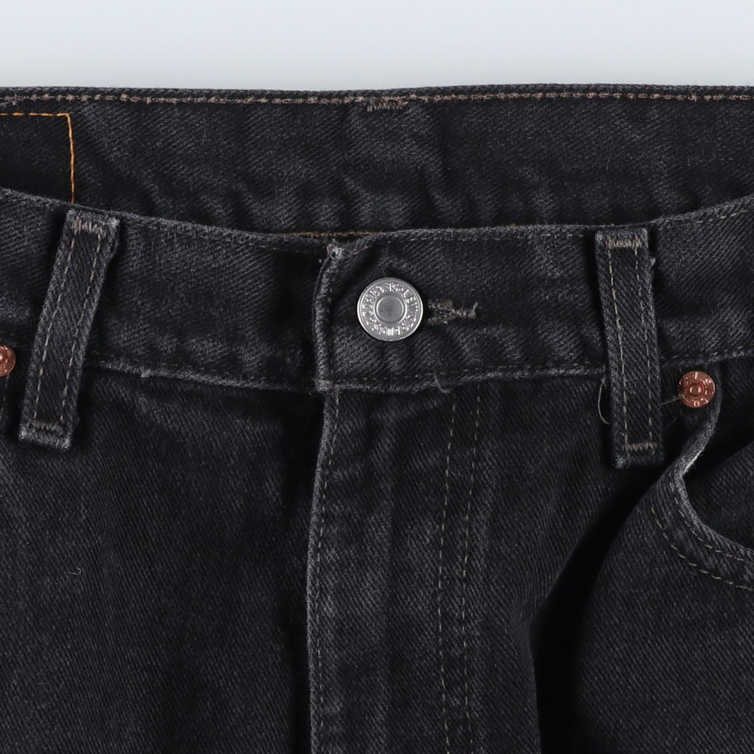 2000'S Levi's 505 Regular Fit Straight Leg Black Denim Tapered Denim Pants, Made in Canada, Men's Size W34 cotton black type Vintage Second Hand