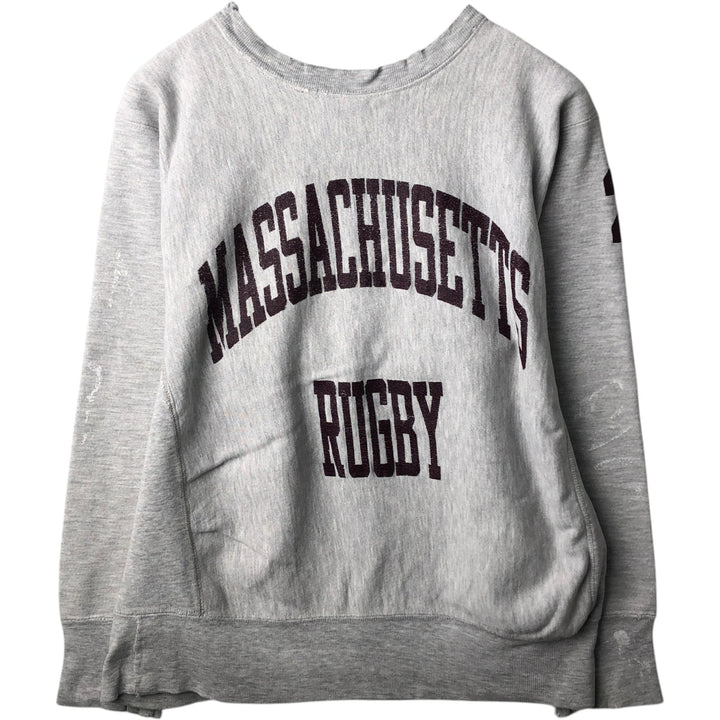 90'S Champion Reverse Weave Tricot Tag Back Logo College Sweatshirt, Made in USA, Men's Size L (approx.) cotton gray type Vintage Second Hand