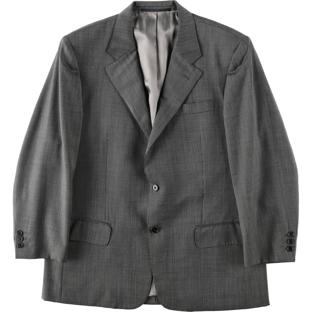 Burberry's London wool tailored jacket, men's size L (approx.) wool gray type Vintage Second Hand