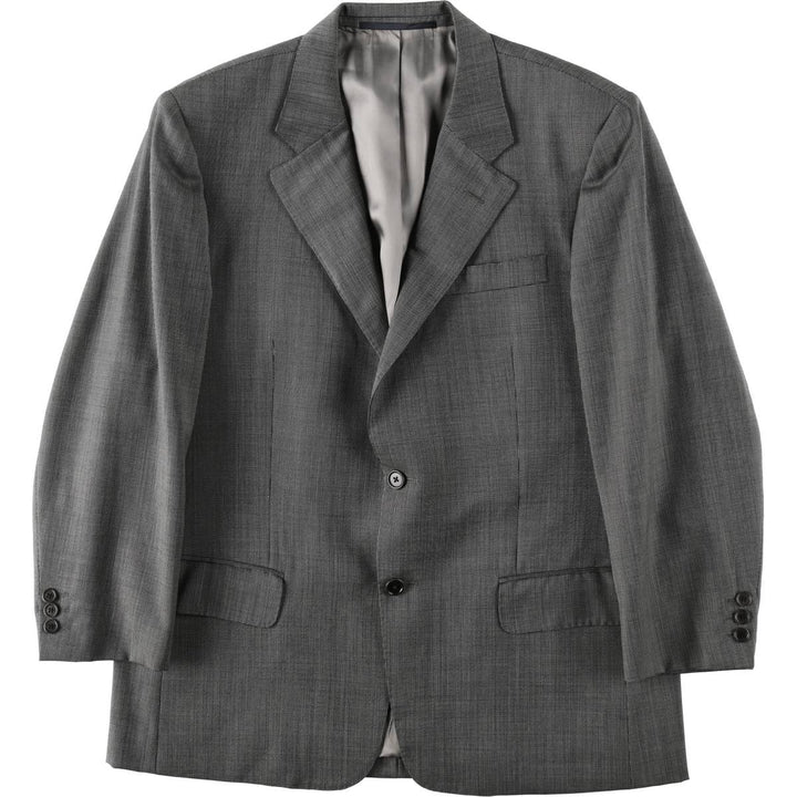 Burberry's London wool tailored jacket, men's size L (approx.) wool gray type Vintage Second Hand