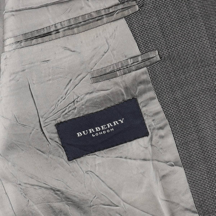 Burberry's London wool tailored jacket, men's size L (approx.) wool gray type Vintage Second Hand
