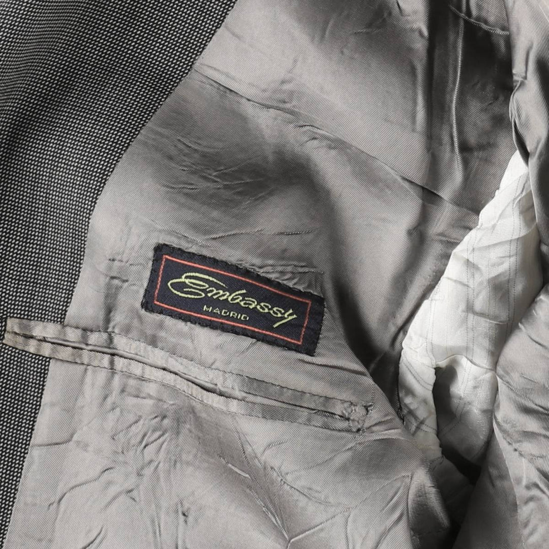Burberry's London wool tailored jacket, men's size L (approx.) wool gray type Vintage Second Hand