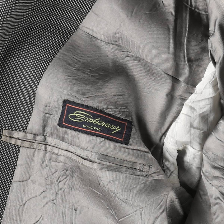 Burberry's London wool tailored jacket, men's size L (approx.) wool gray type Vintage Second Hand