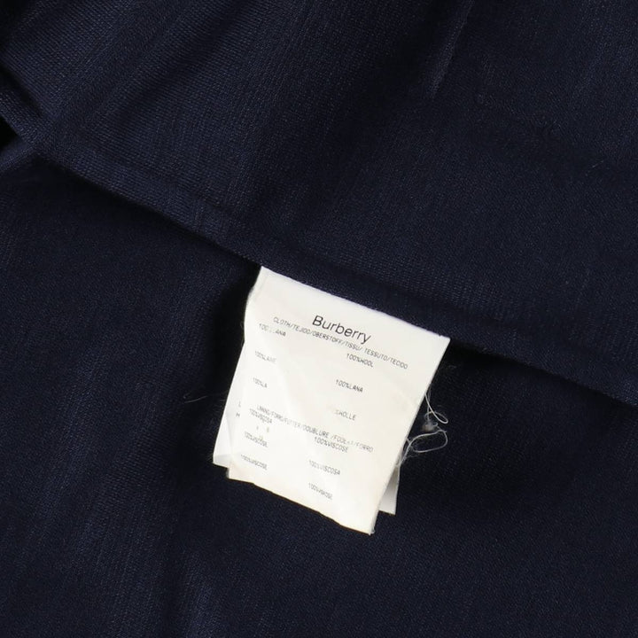 Burberry's London Easy Jacket, Tailored Jacket, Made in Spain, Men's Size S (approx.) wool navy blue type Vintage Second Hand