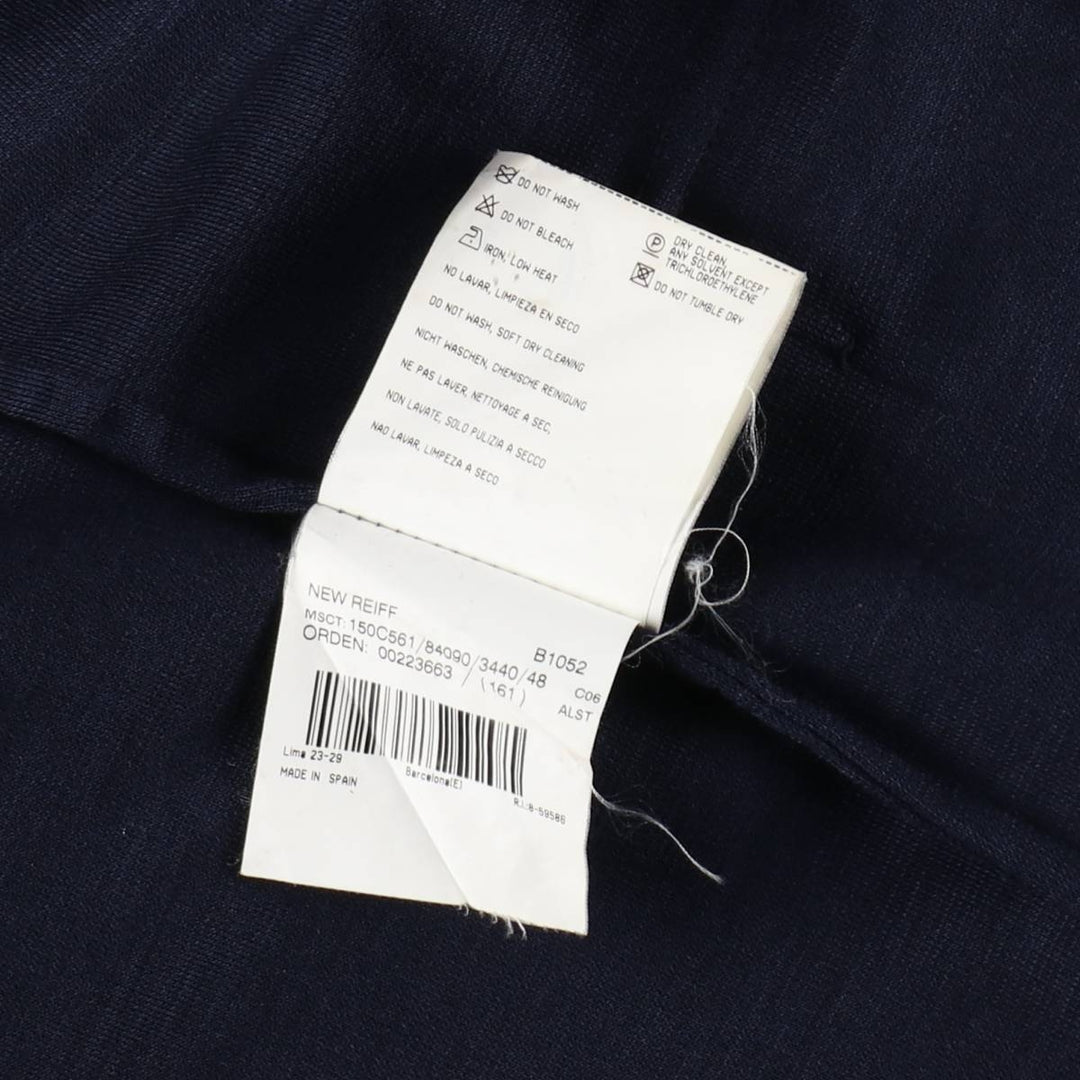 Burberry's London Easy Jacket, Tailored Jacket, Made in Spain, Men's Size S (approx.) wool navy blue type Vintage Second Hand