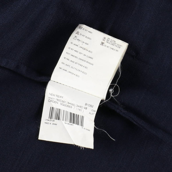 Burberry's London Easy Jacket, Tailored Jacket, Made in Spain, Men's Size S (approx.) wool navy blue type Vintage Second Hand