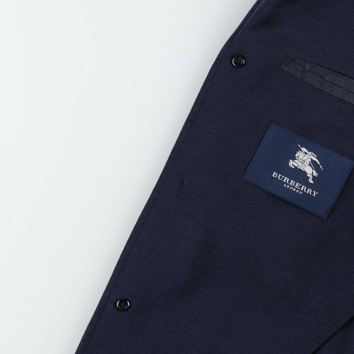 Burberry's London Easy Jacket, Tailored Jacket, Made in Spain, Men's Size S (approx.) wool navy blue type Vintage Second Hand