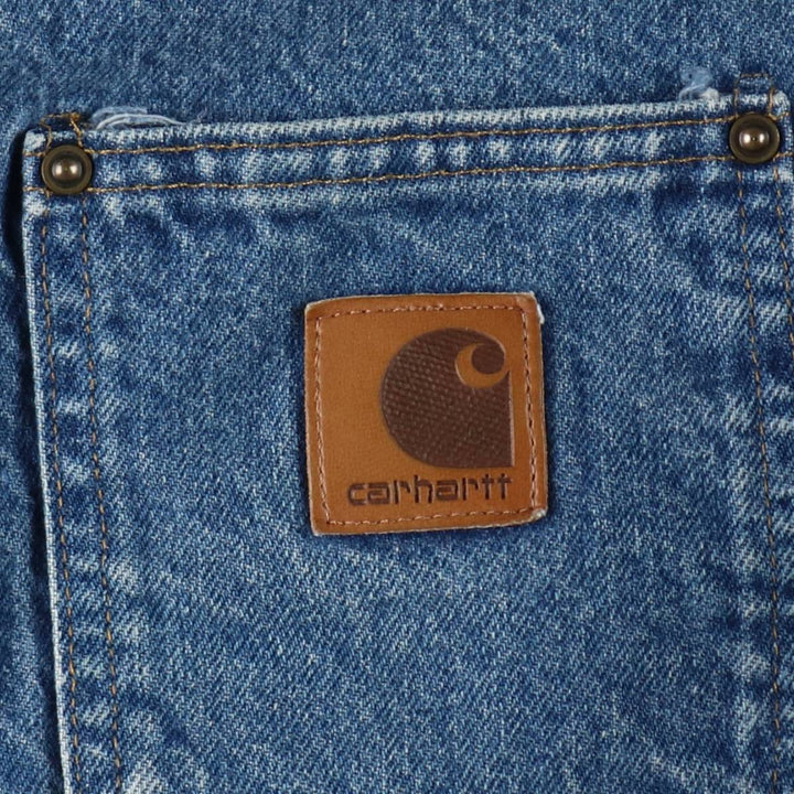 2000'S Carhartt Michigan Chore Coat, padded denim coverall, made in USA, men's size XXL equivalent. cotton blue type Vintage Second Hand