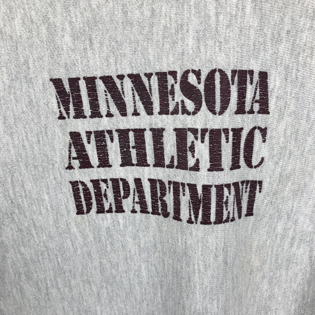 80'S Champion Reverse Weave Tricolor Tag Triple Print College Sweatshirt (Men's XXL equivalent) cotton gray type Vintage Second Hand