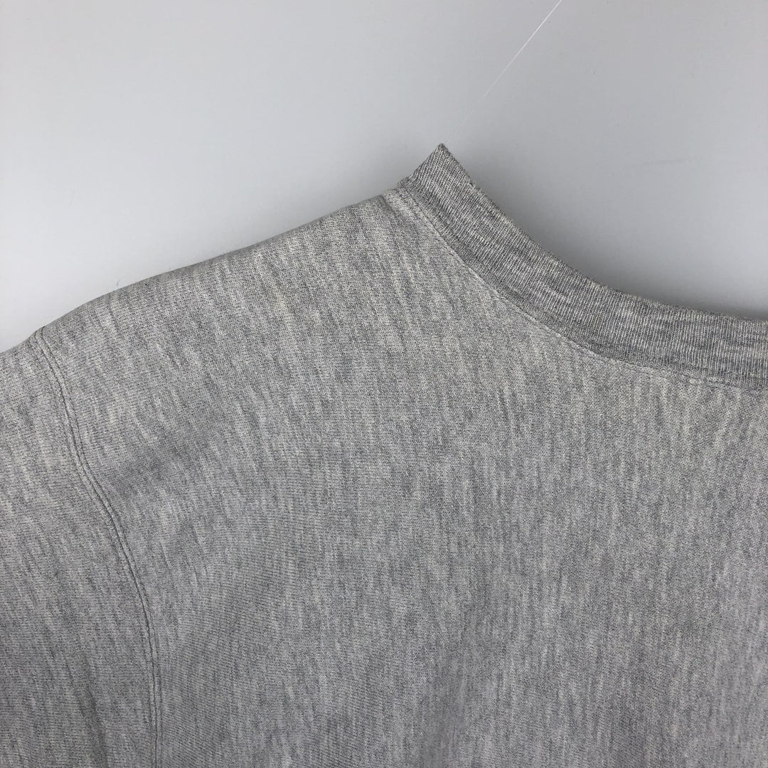 80'S Champion Reverse Weave Tricolor Tag Triple Print College Sweatshirt (Men's XXL equivalent) cotton gray type Vintage Second Hand