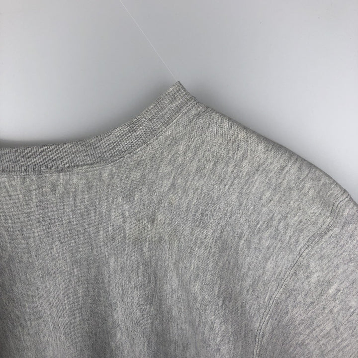 80'S Champion Reverse Weave Tricolor Tag Triple Print College Sweatshirt (Men's XXL equivalent) cotton gray type Vintage Second Hand
