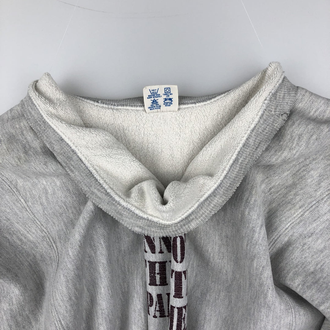 80'S Champion Reverse Weave Tricolor Tag Triple Print College Sweatshirt (Men's XXL equivalent) cotton gray type Vintage Second Hand