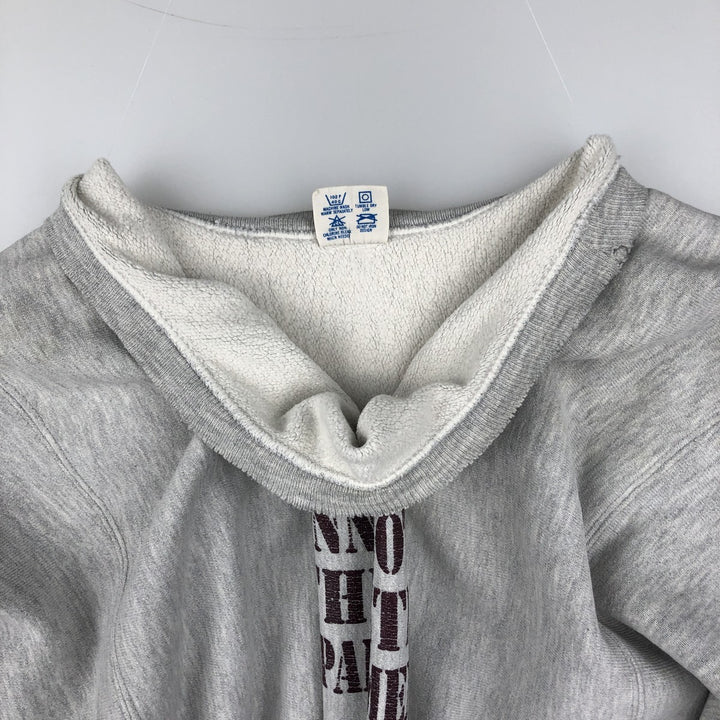 80'S Champion Reverse Weave Tricolor Tag Triple Print College Sweatshirt (Men's XXL equivalent) cotton gray type Vintage Second Hand