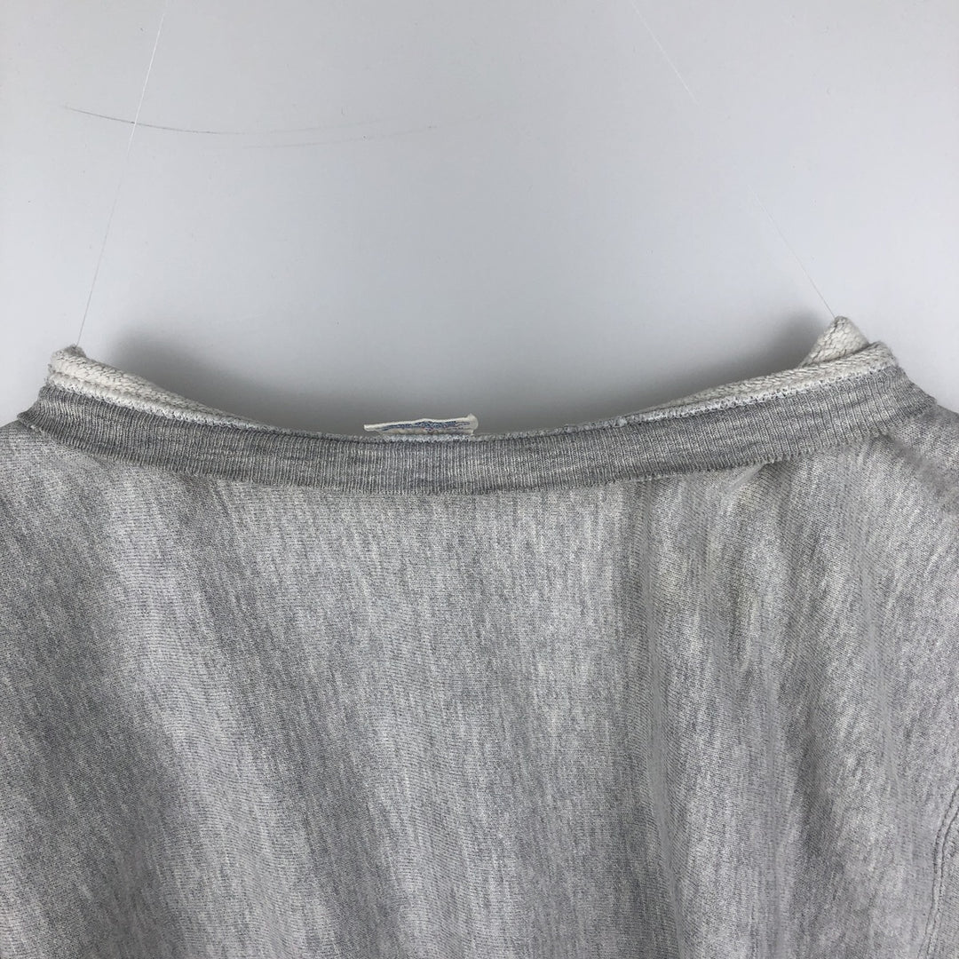 80'S Champion Reverse Weave Tricolor Tag Triple Print College Sweatshirt (Men's XXL equivalent) cotton gray type Vintage Second Hand
