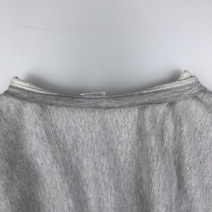 80'S Champion Reverse Weave Tricolor Tag Triple Print College Sweatshirt (Men's XXL equivalent) cotton gray type Vintage Second Hand