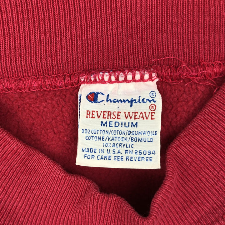 90'S Champion Reverse Weave One Point Logo Sweatshirt Trainer Made in USA Men's M Vintage cotton Red type red-purple Vintage Second Hand