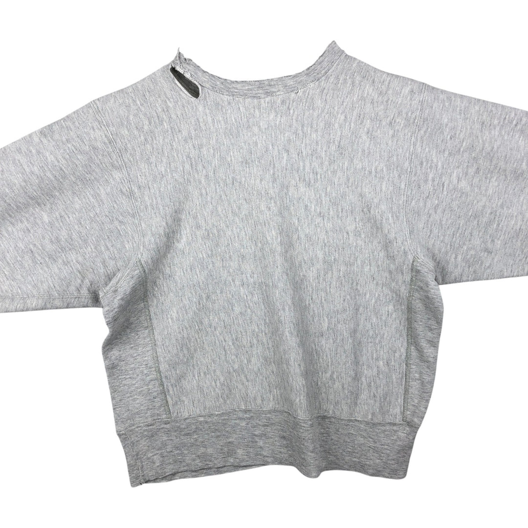 80'S Champion Reverse Weave Tricolor Tag University of Michigan Triple Print College Sweatshirt, Made in USA cotton gray type Vintage Second Hand