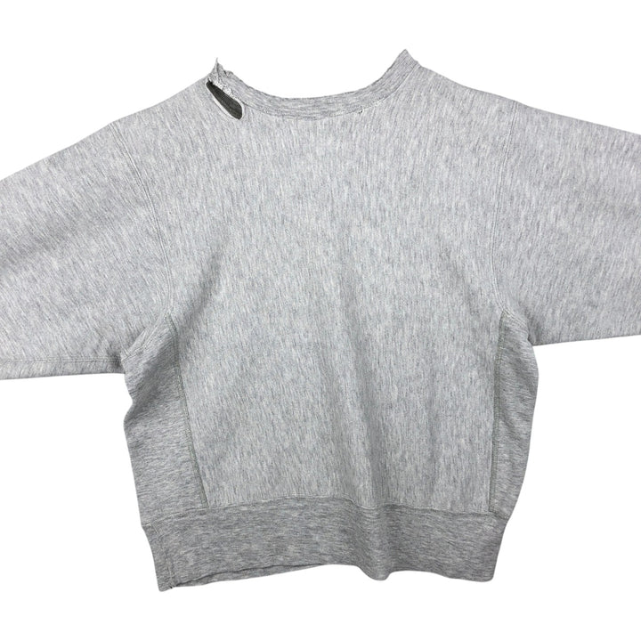 80'S Champion Reverse Weave Tricolor Tag University of Michigan Triple Print College Sweatshirt, Made in USA cotton gray type Vintage Second Hand
