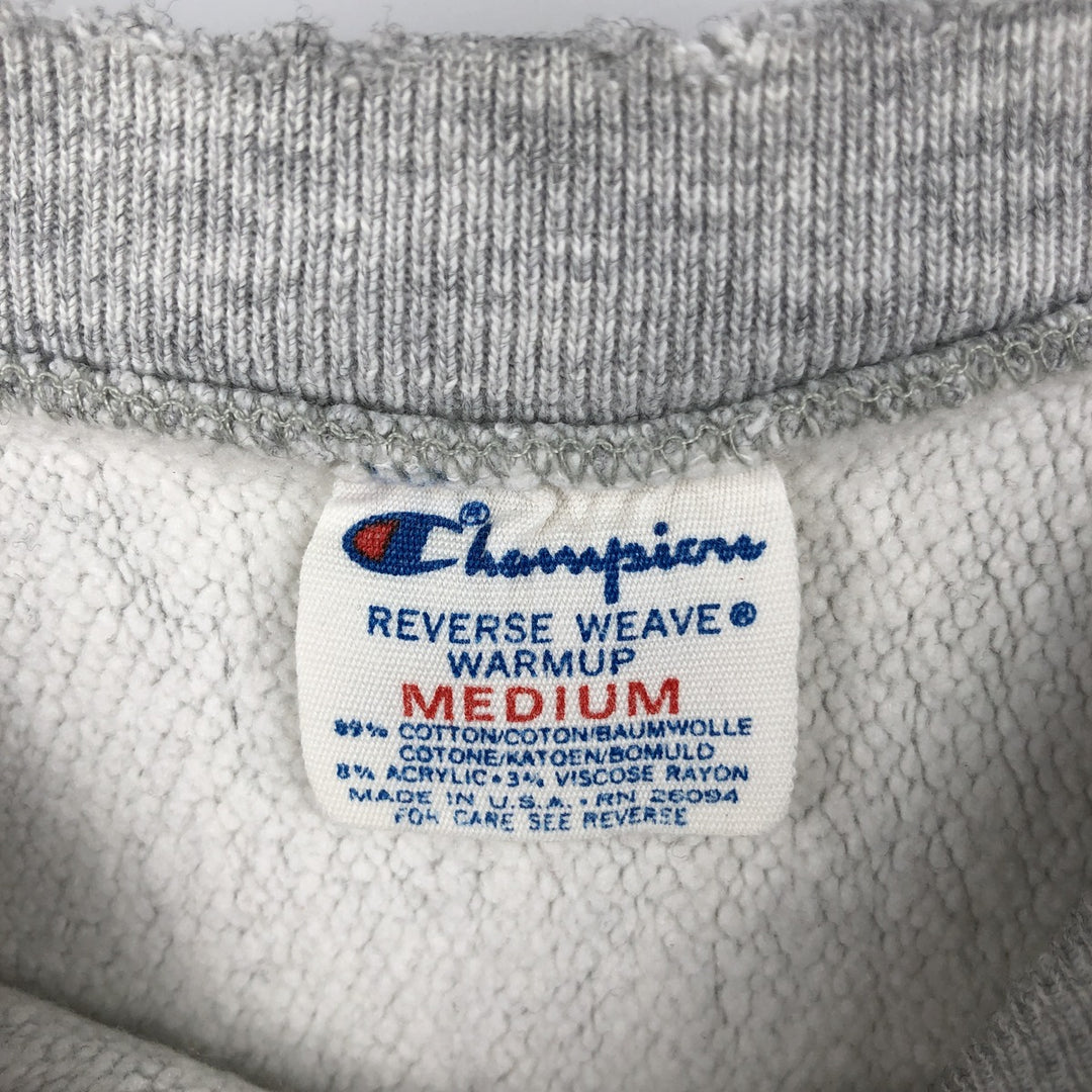 80'S Champion Reverse Weave Tricolor Tag University of Michigan Triple Print College Sweatshirt, Made in USA cotton gray type Vintage Second Hand