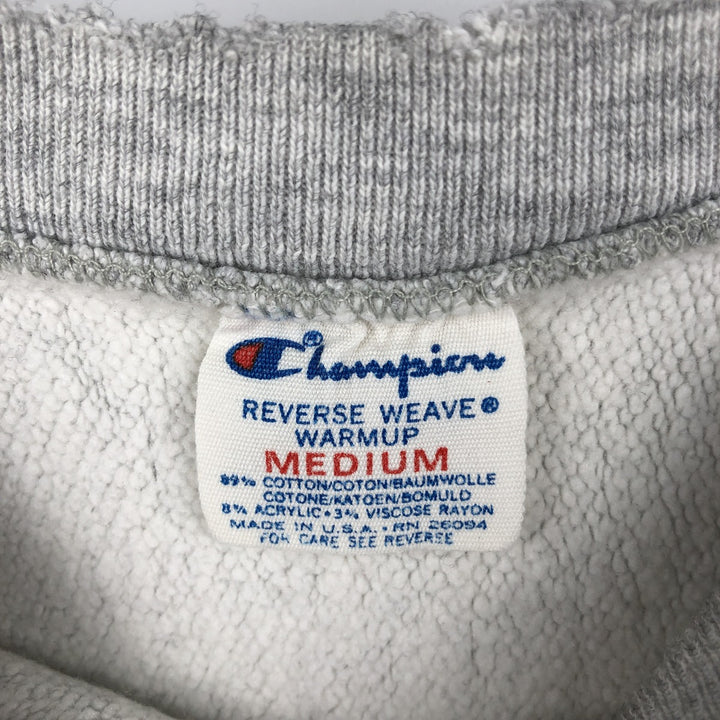 80'S Champion Reverse Weave Tricolor Tag University of Michigan Triple Print College Sweatshirt, Made in USA cotton gray type Vintage Second Hand