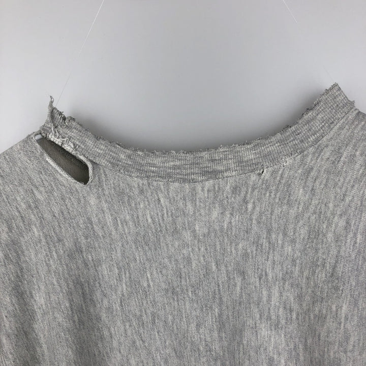 80'S Champion Reverse Weave Tricolor Tag University of Michigan Triple Print College Sweatshirt, Made in USA cotton gray type Vintage Second Hand