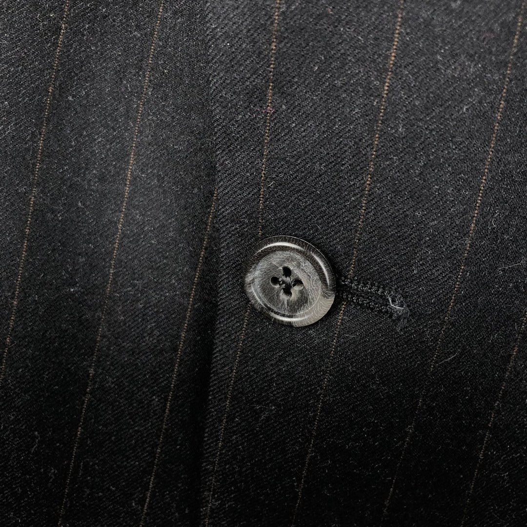 Burberry's Stripe Pattern Wool Tailored Jacket, Made in USA, Men's Size XL (approx.) wool gray type Vintage Second Hand
