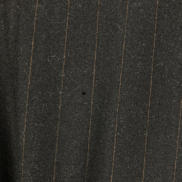 Burberry's Stripe Pattern Wool Tailored Jacket, Made in USA, Men's Size XL (approx.) wool gray type Vintage Second Hand