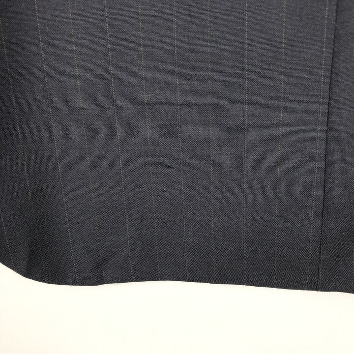 Burberry's Striped Wool Tailored Jacket, Men's Size Medium wool navy blue type Vintage Second Hand