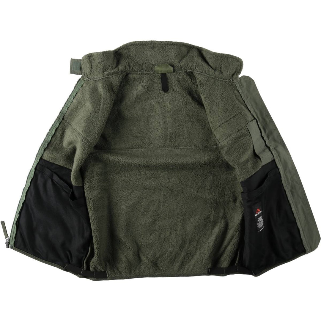 Military fleece vest, made in USA, large-regular size (equivalent to men's L). polyester Khaki type Vintage Second Hand