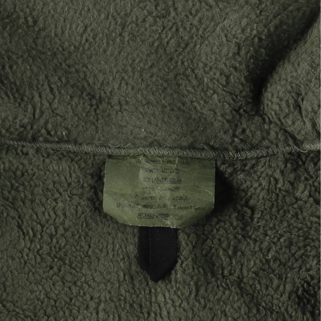 Military fleece vest, made in USA, large-regular size (equivalent to men's L). polyester Khaki type Vintage Second Hand