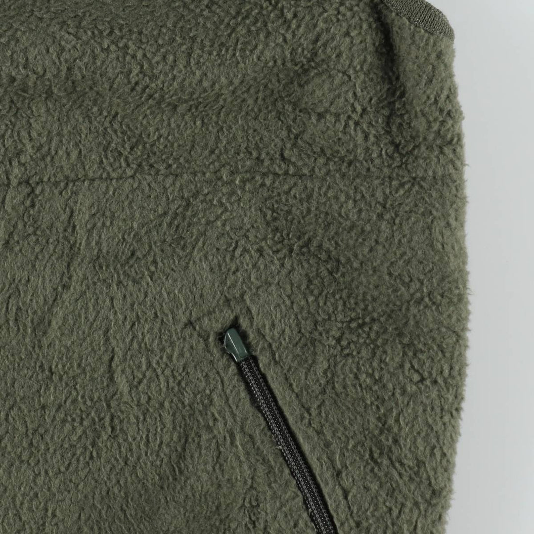 Military fleece vest, made in USA, large-regular size (equivalent to men's L). polyester Khaki type Vintage Second Hand