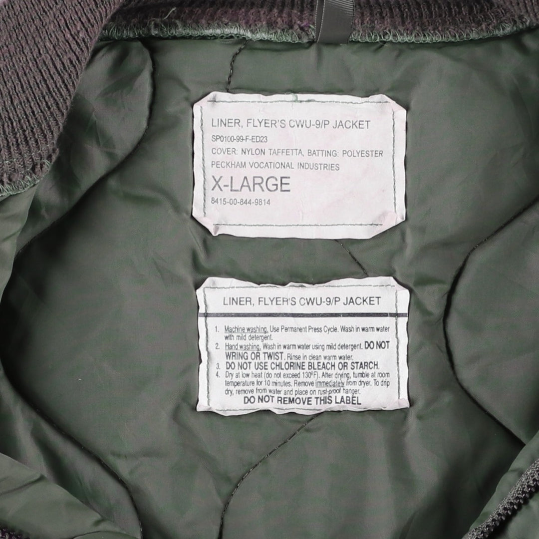 Genuine US military issue, 1990'S military liner jacket, padded, made in USA, X-LARGE (equivalent to men's XL). unclear Khaki type Vintage Second Hand