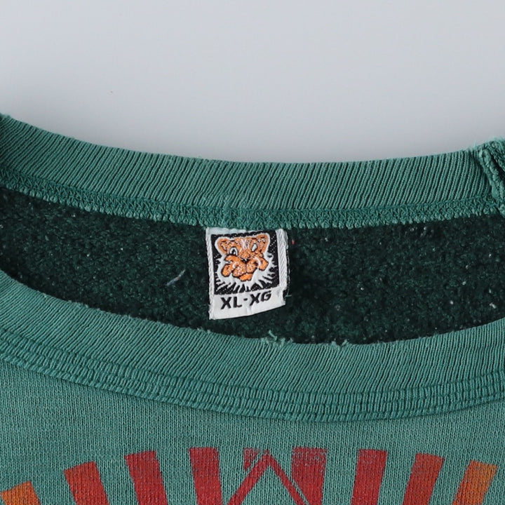 80'S TIGER BRAND FREEMASON Print Sweatshirt, Made in Canada, Men's XL (approx.), Vintage cotton green type Vintage Second Hand
