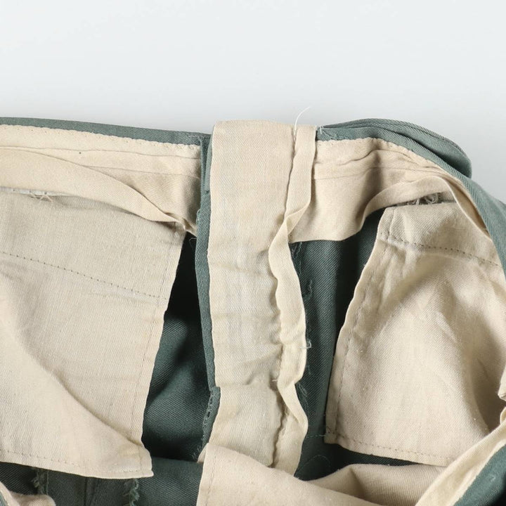 UNKNOWN 1950'S Rayon Gabardine Flare Pants, Men's Size W34 (approx.), Vintage unclear Khaki type sage green Vintage Second Hand