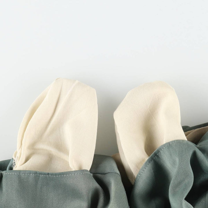 UNKNOWN 1950'S Rayon Gabardine Flare Pants, Men's Size W34 (approx.), Vintage unclear Khaki type sage green Vintage Second Hand