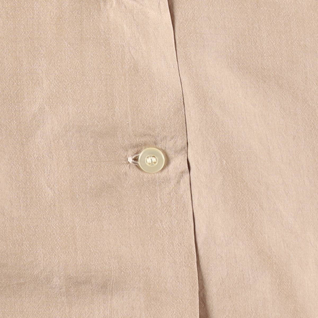 1960'S Vintage 3/4 Sleeve Open Collar Silk Shirt, Women's Size S (approx.), Boxy Shirt silk cheek Vintage Second Hand