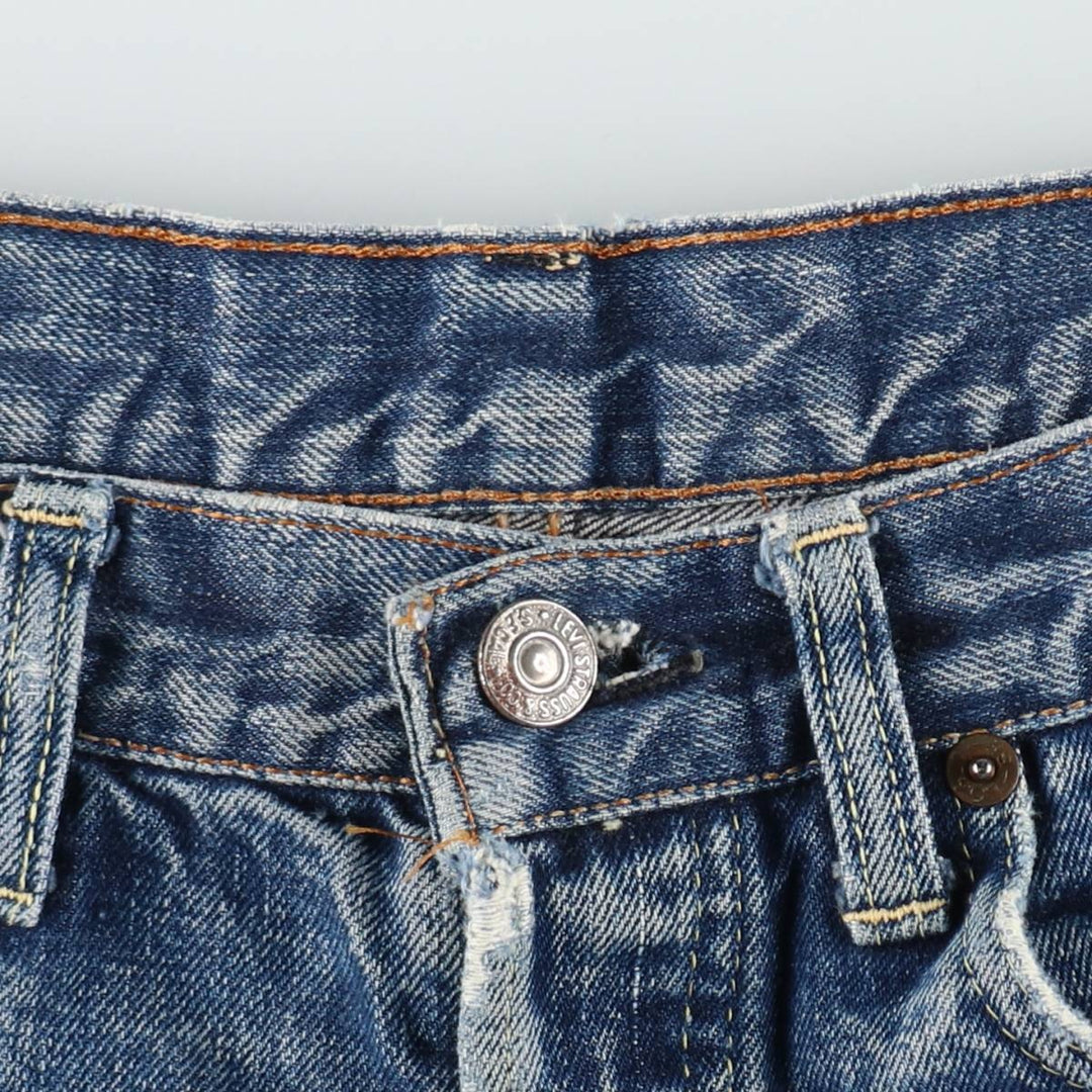 80'S Levi's 501 Remake Denim Long A-Line Skirt, Women's Size XL (Equivalent), Vintage unclear blue type Vintage Second Hand
