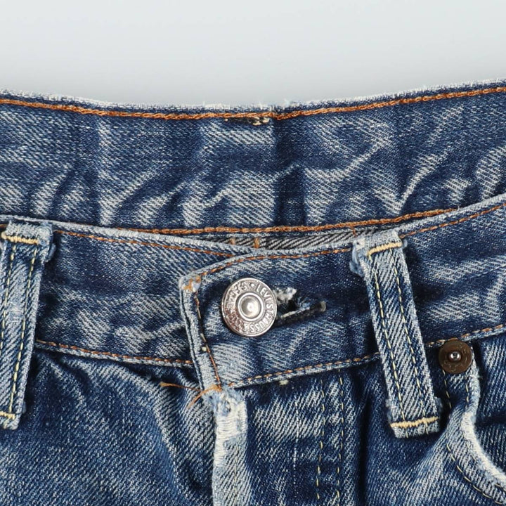 80'S Levi's 501 Remake Denim Long A-Line Skirt, Women's Size XL (Equivalent), Vintage unclear blue type Vintage Second Hand