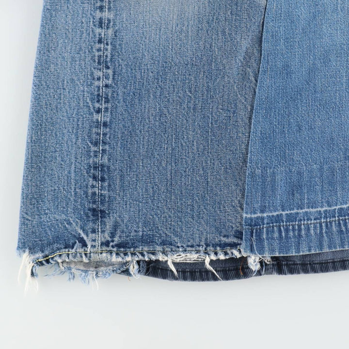 80'S Levi's 501 Remake Denim Long A-Line Skirt, Women's Size XL (Equivalent), Vintage unclear blue type Vintage Second Hand