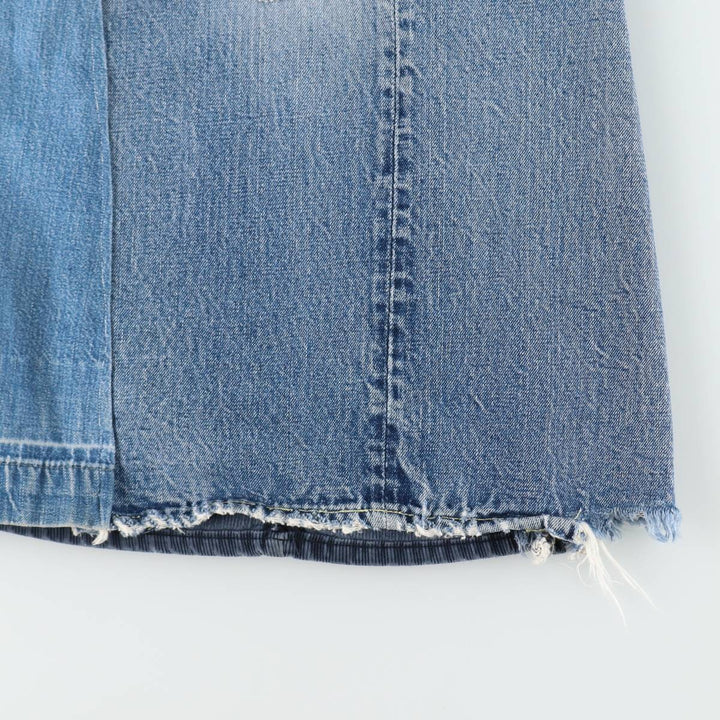 80'S Levi's 501 Remake Denim Long A-Line Skirt, Women's Size XL (Equivalent), Vintage unclear blue type Vintage Second Hand