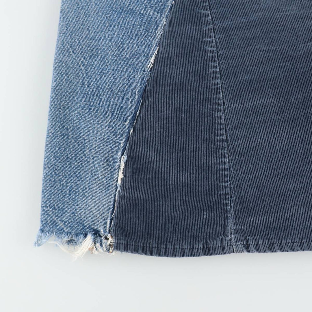 80'S Levi's 501 Remake Denim Long A-Line Skirt, Women's Size XL (Equivalent), Vintage unclear blue type Vintage Second Hand