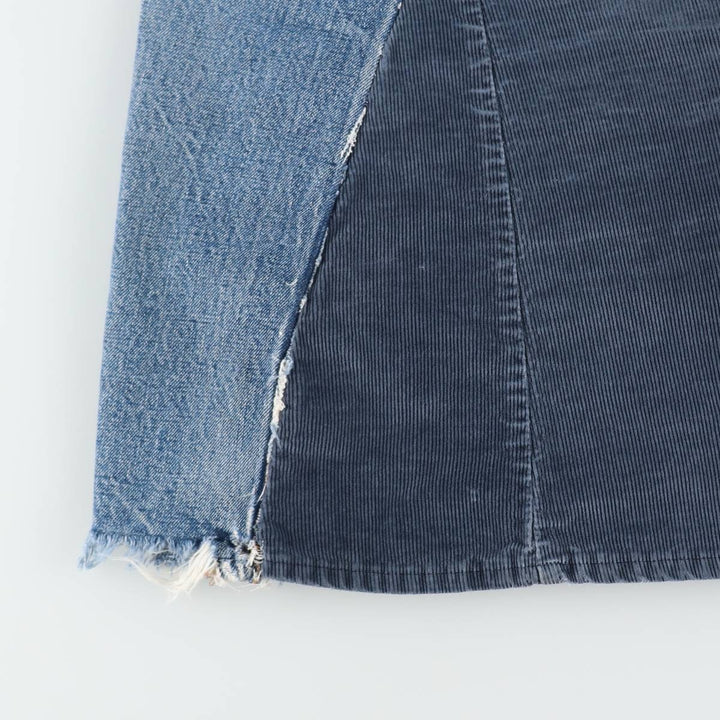 80'S Levi's 501 Remake Denim Long A-Line Skirt, Women's Size XL (Equivalent), Vintage unclear blue type Vintage Second Hand