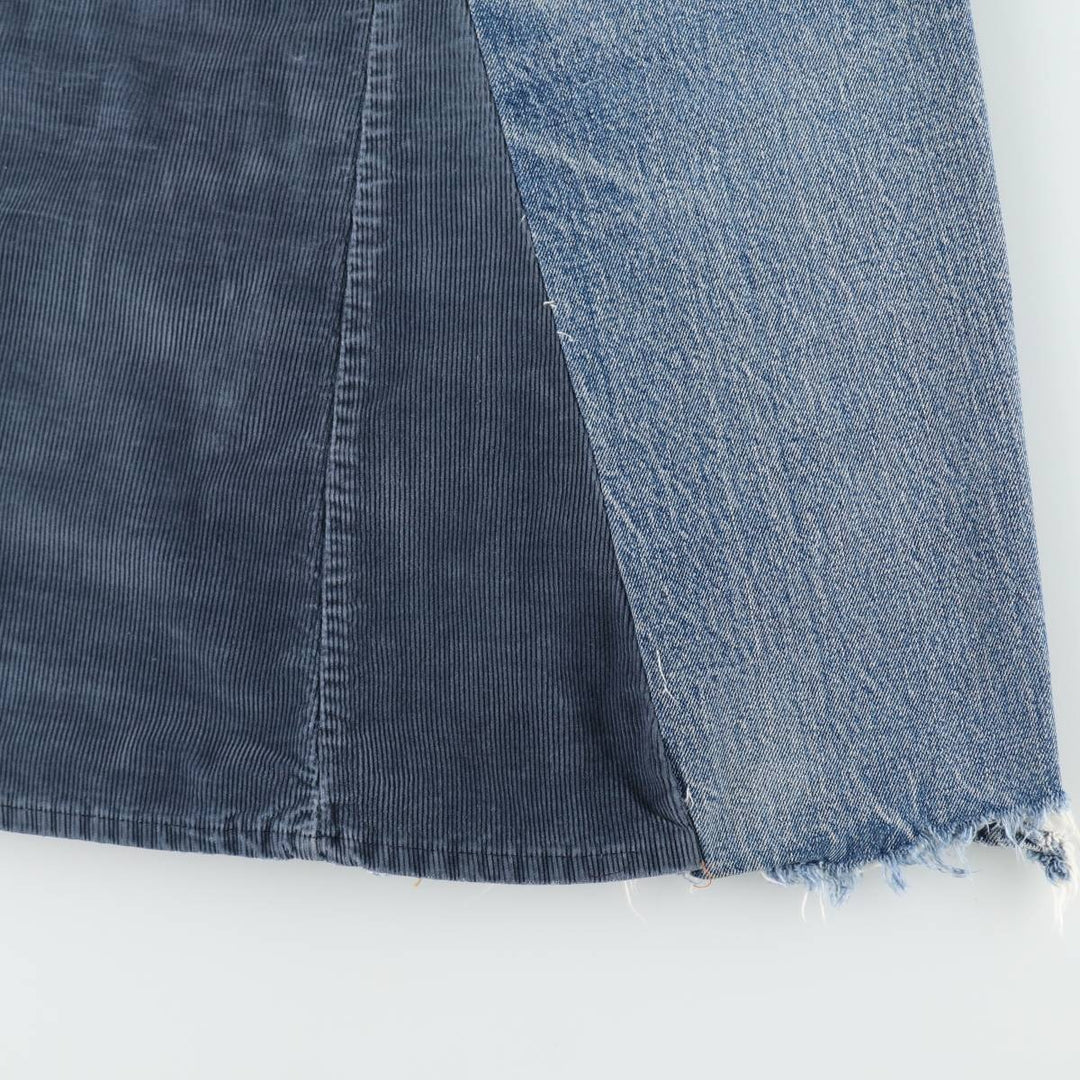 80'S Levi's 501 Remake Denim Long A-Line Skirt, Women's Size XL (Equivalent), Vintage unclear blue type Vintage Second Hand